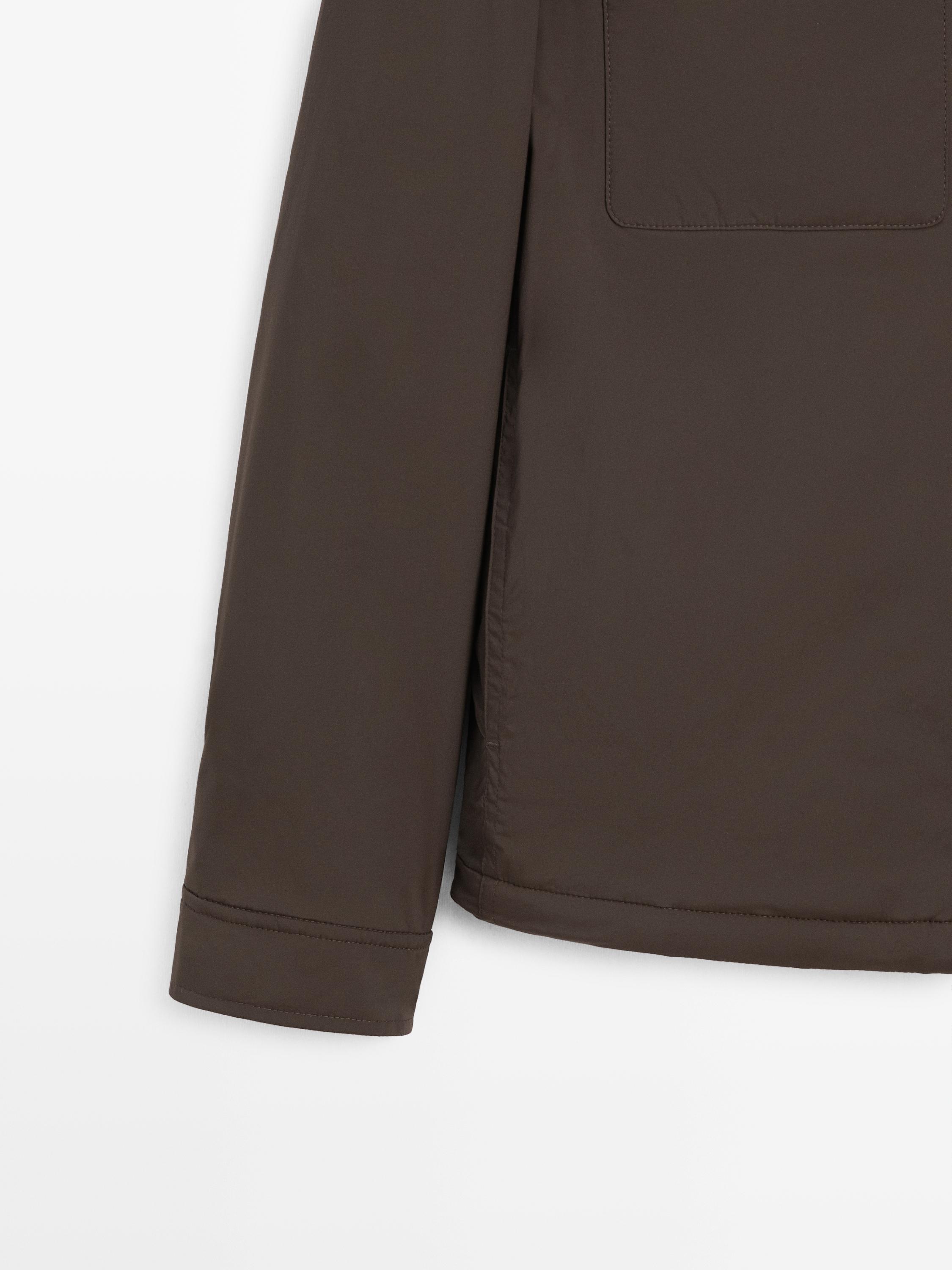 Overshirt with pockets and collar piece